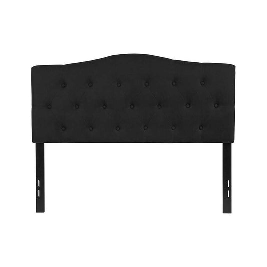Cambridge Tufted Upholstered Full Size Headboard in Black Fabric