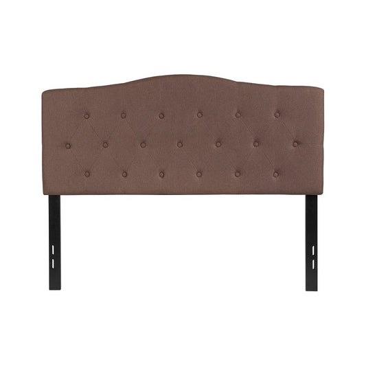 Cambridge Tufted Upholstered Full Size Headboard in Camel Fabric