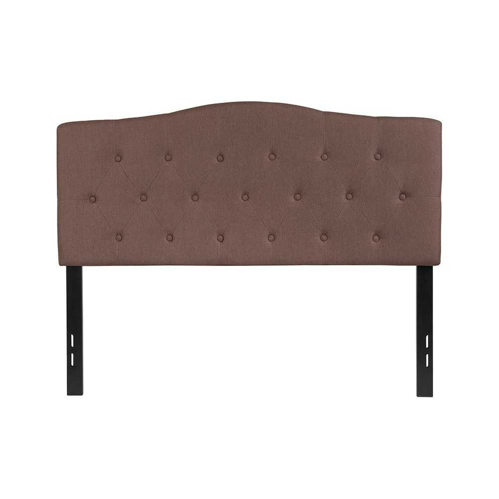 Cambridge Tufted Upholstered Full Size Headboard in Camel Fabric