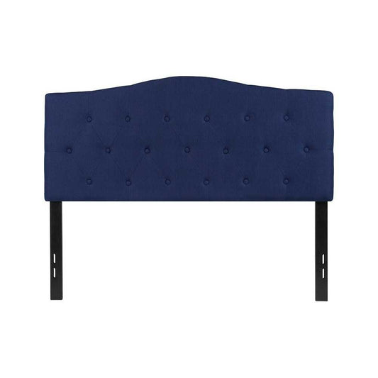 Cambridge Tufted Upholstered Full Size Headboard in Navy Fabric