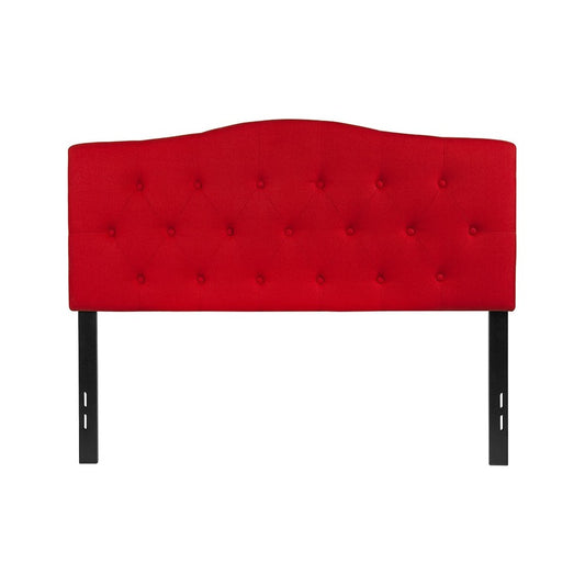 Cambridge Tufted Upholstered Full Size Headboard in Red Fabric