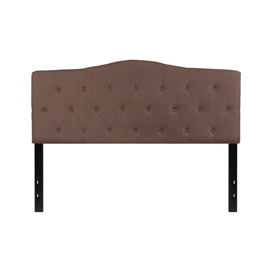 Cambridge Tufted Upholstered Queen Size Headboard in Camel Fabric
