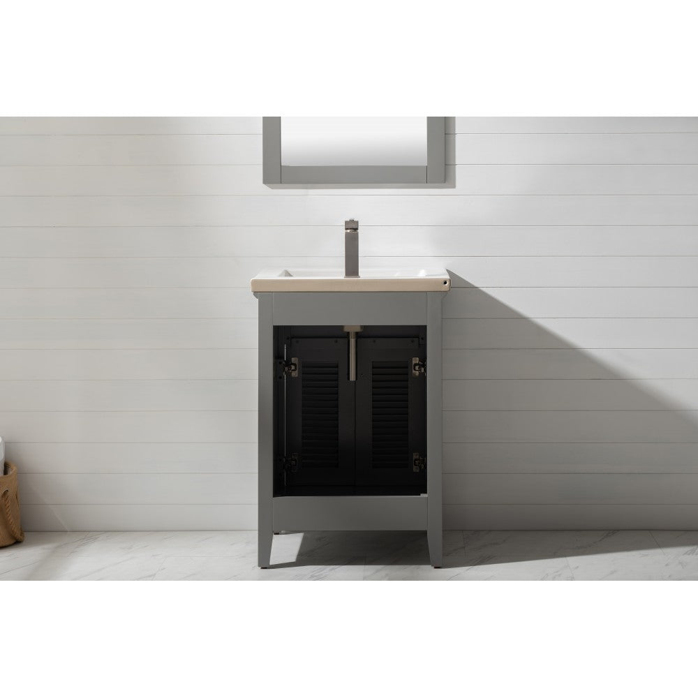 Cameron 24" Single Sink Vanity In Gray