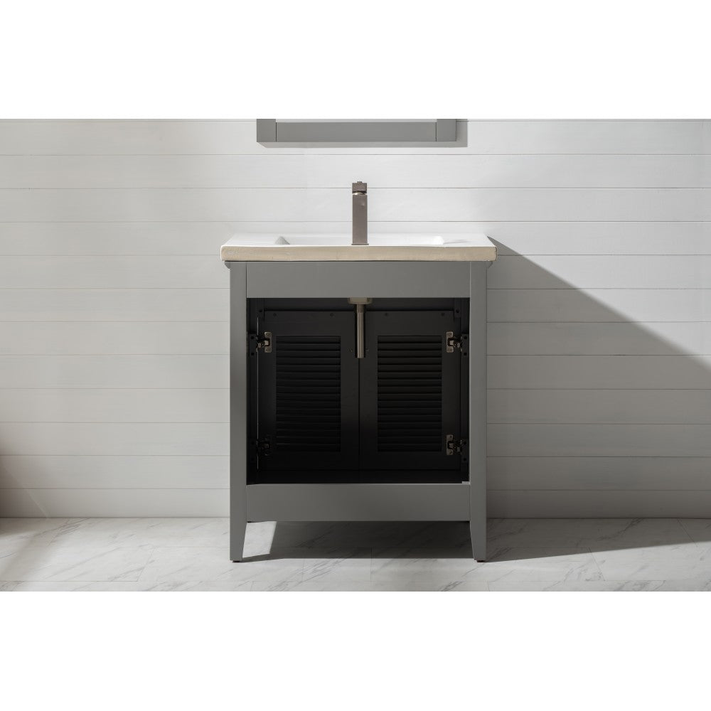 Cameron 30" Single Sink Vanity In Gray