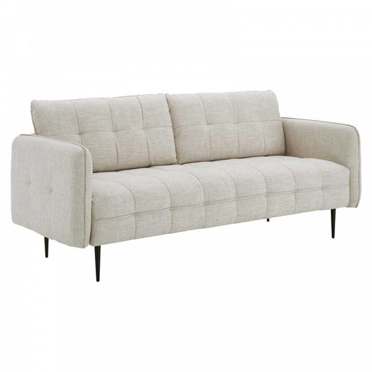 Cameron Tufted Fabric Sofa, Beige