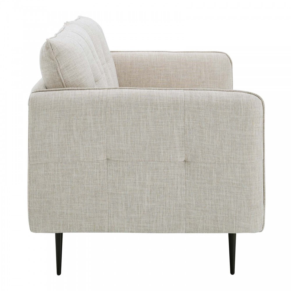 Cameron Tufted Fabric Sofa, Beige