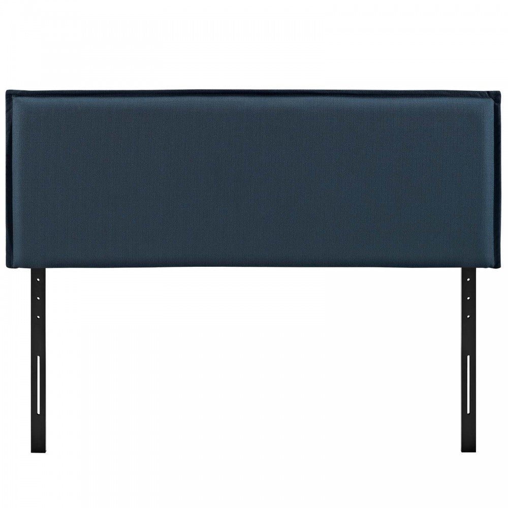 Camille Queen Upholstered Fabric Headboard, Azure