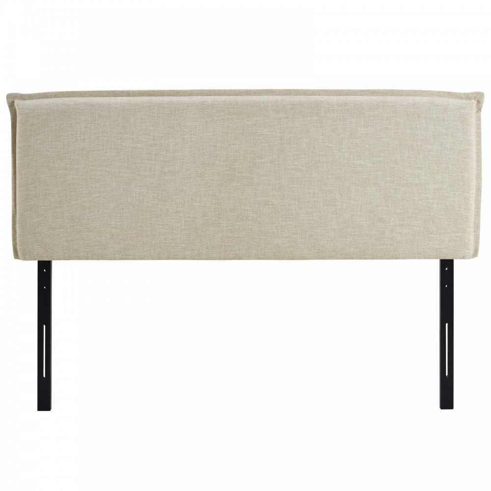 Camille Queen Upholstered Fabric Headboard, Beige