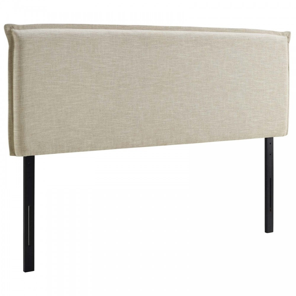 Camille Queen Upholstered Fabric Headboard, Beige