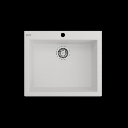 Campino Uno Dual Mount Granite Composite 24 in. in Milk White