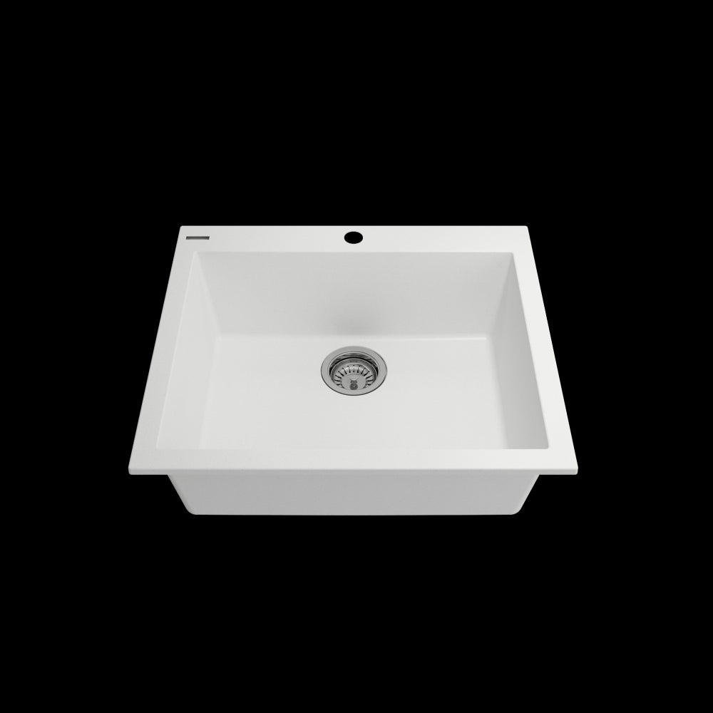Campino Uno Dual Mount Granite Composite 24 in. in Milk White