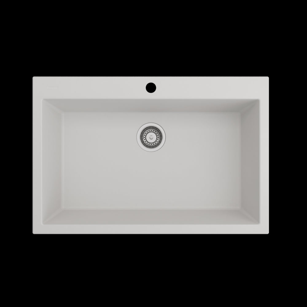 Campino Uno Dual Mount Granite Composite 33 in. in Milk White