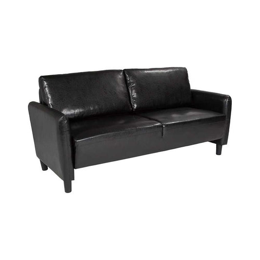 Candler Park Upholstered Sofa in Black LeatherSoft