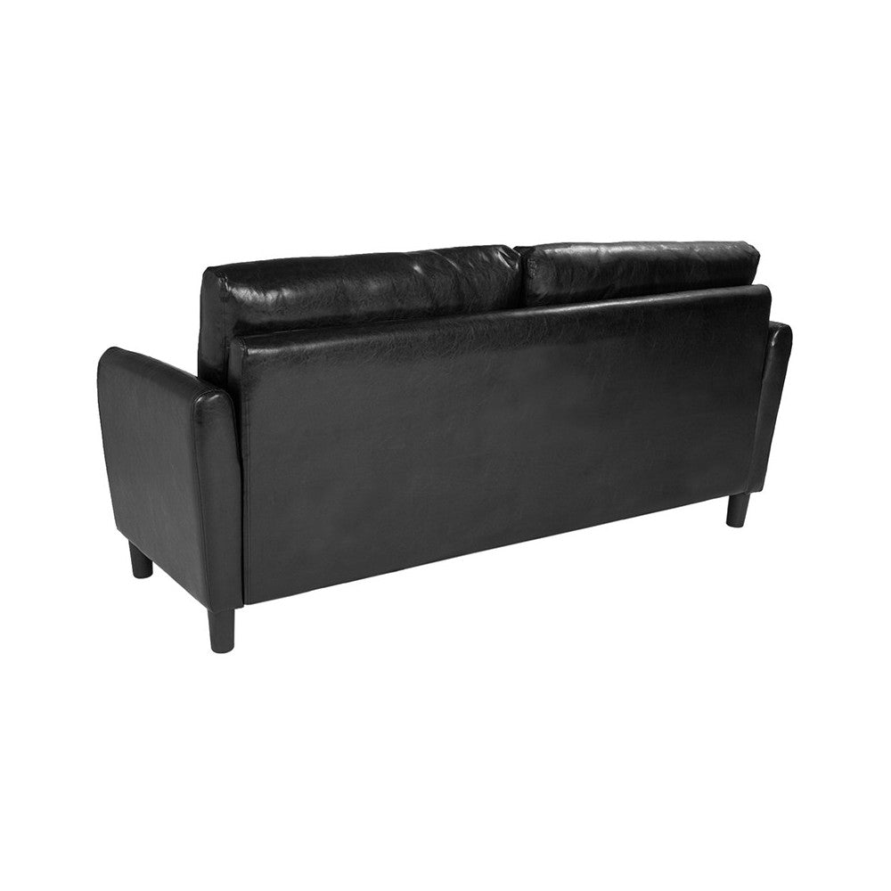 Candler Park Upholstered Sofa in Black LeatherSoft