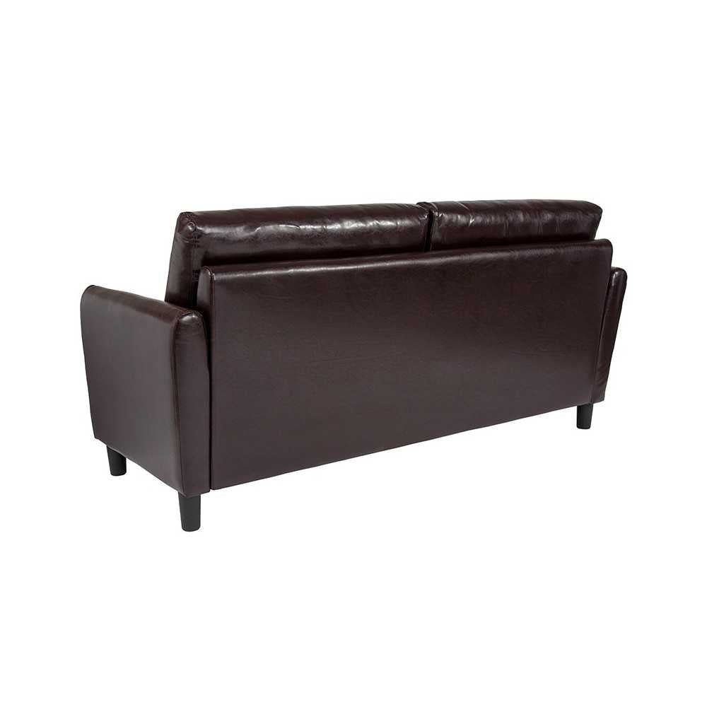Candler Park Upholstered Sofa in Brown LeatherSoft
