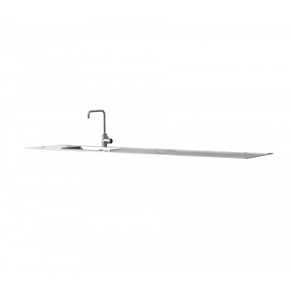 Cane-line Drop kitchen table top incl. sink and fixtures, P3550ST