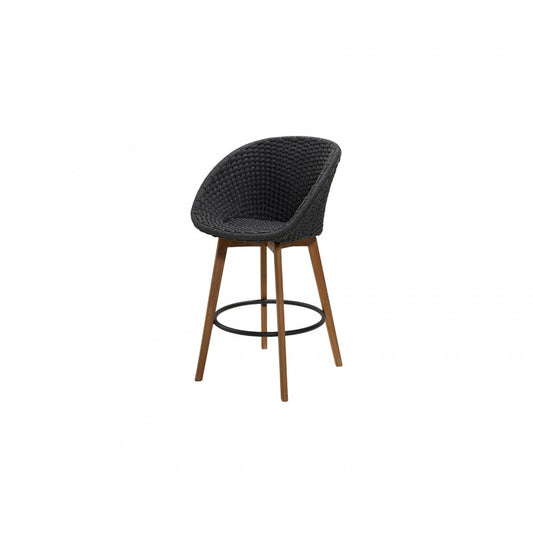 Cane-line Peacock bar chair w/teak legs, 5455RODGT