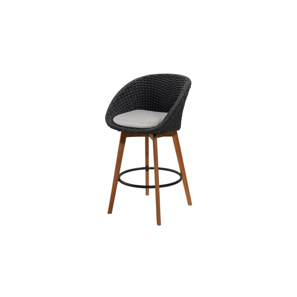 Cane-line Peacock bar chair w/teak legs, 5455RODGT