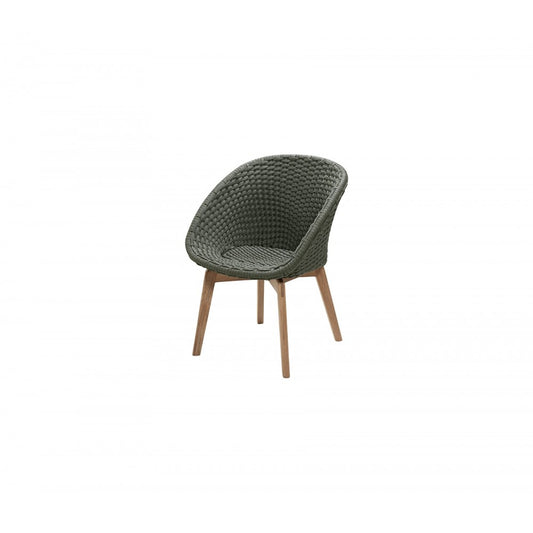 Cane-line Peacock chair w/teak legs, 5454RODGRMT