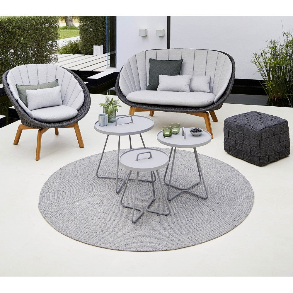 Cane-line Peacock lounge chair w/teak legs, 5458RODGT