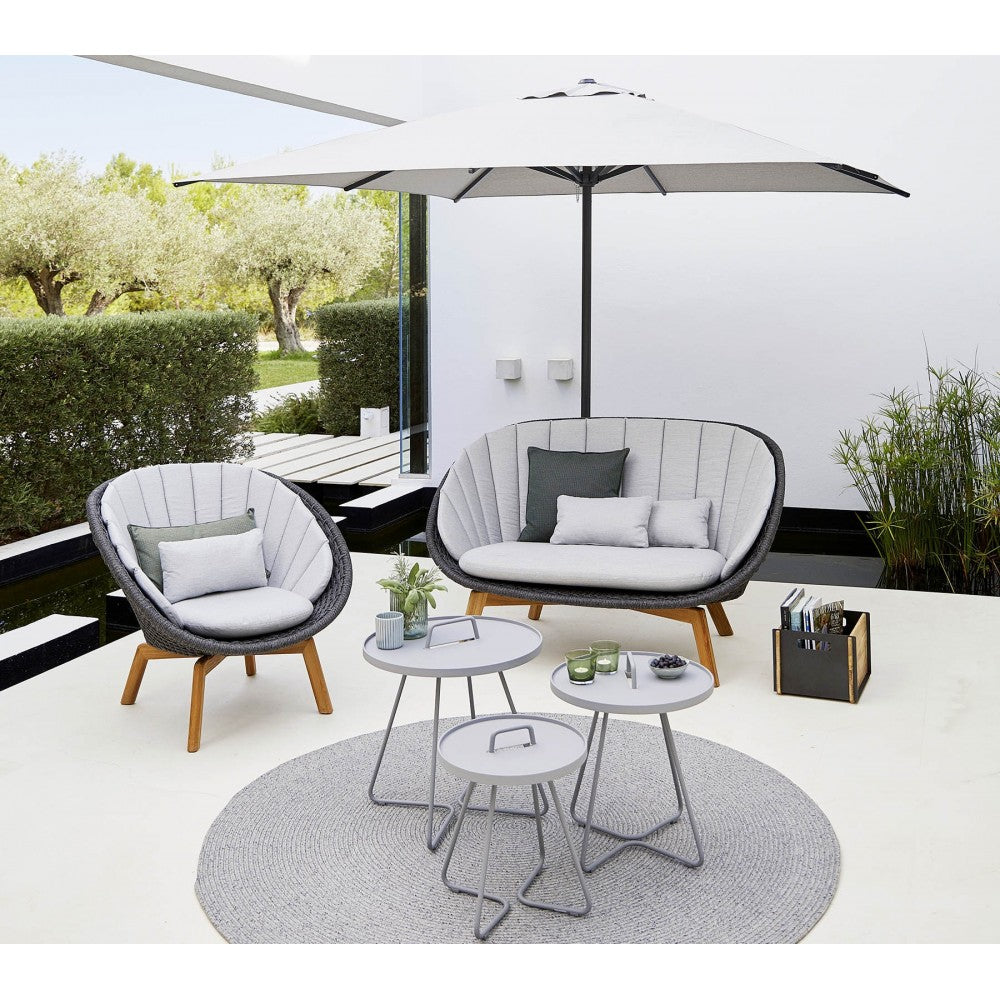 Cane-line Peacock lounge chair w/teak legs, 5458RODGT