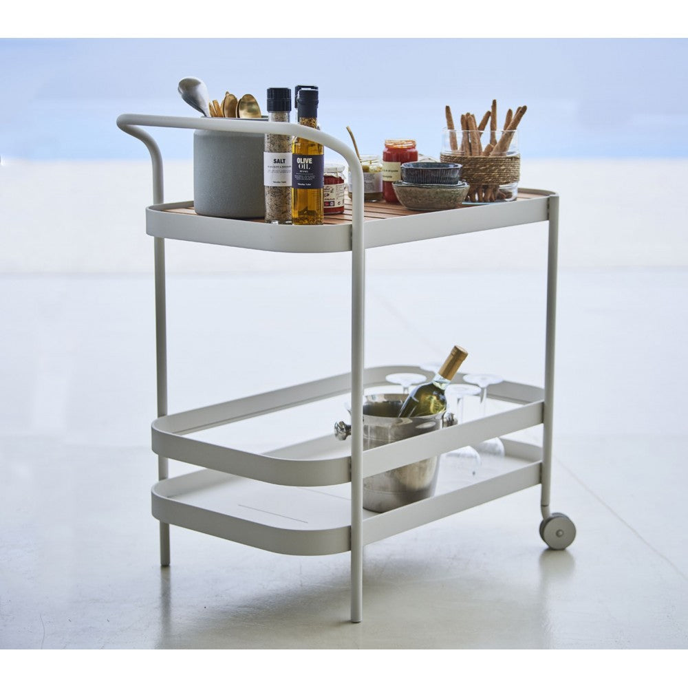Cane-line Roll bar trolley incl. teak table top, 5102AW