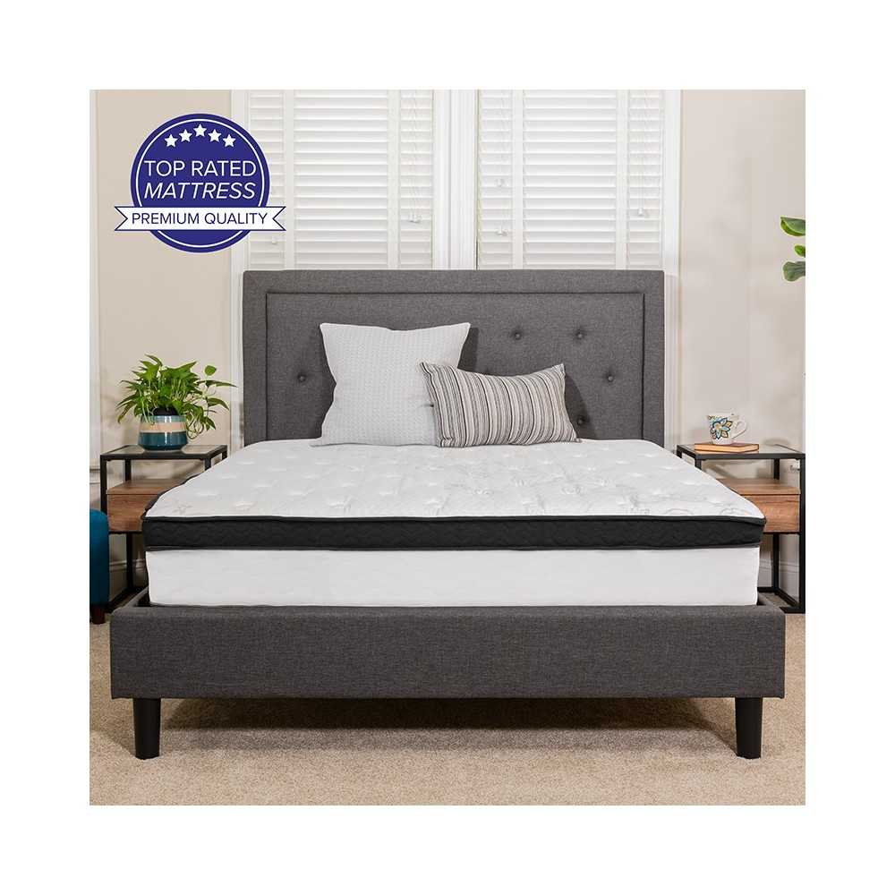 Capri Comfortable Sleep 12 Inch CertiPUR-US Certified Memory Foam & Pocket Spring Mattress, Full Mattress in a Box