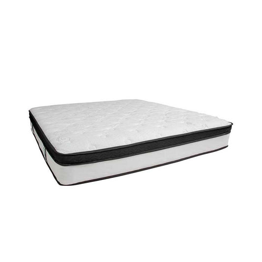 Capri Comfortable Sleep 12 Inch CertiPUR-US Certified Memory Foam & Pocket Spring Mattress, King Mattress in a Box