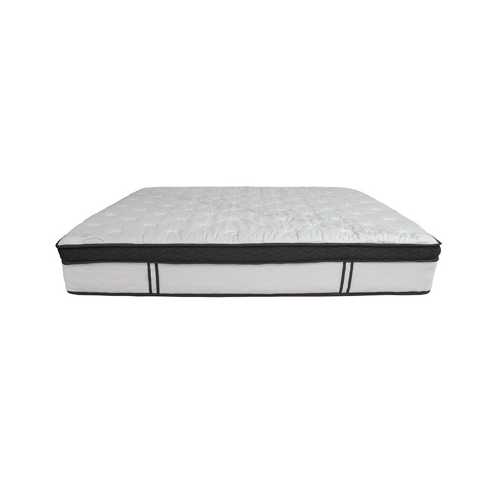 Capri Comfortable Sleep 12 Inch CertiPUR-US Certified Memory Foam & Pocket Spring Mattress, King Mattress in a Box