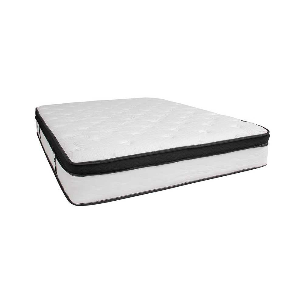 Capri Comfortable Sleep 12 Inch CertiPUR-US Certified Memory Foam & Pocket Spring Mattress, Queen Mattress in a Box