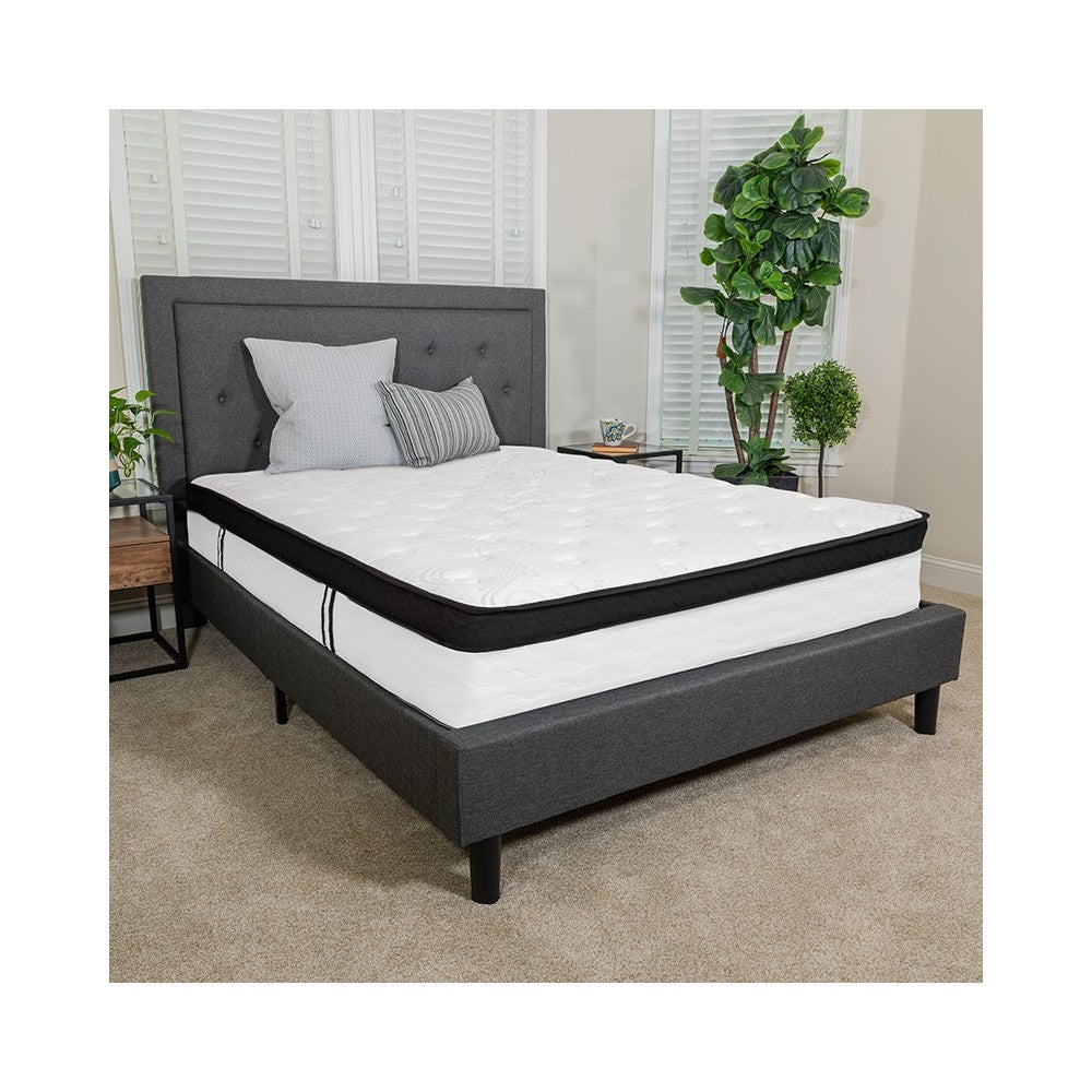 Capri Comfortable Sleep 12 Inch CertiPUR-US Certified Memory Foam & Pocket Spring Mattress, Twin Mattress in a Box