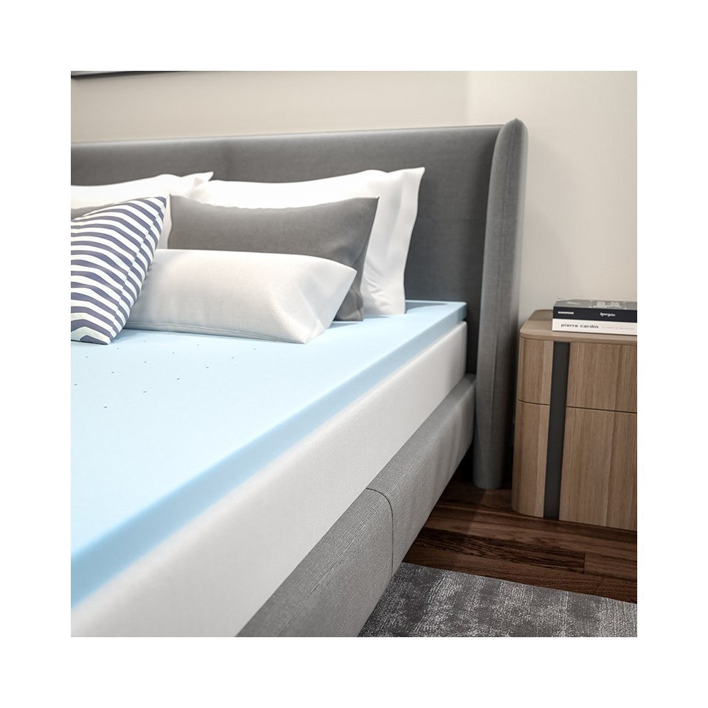 Capri Comfortable Sleep 2 inch Cool Gel Memory Foam Mattress Topper - King
