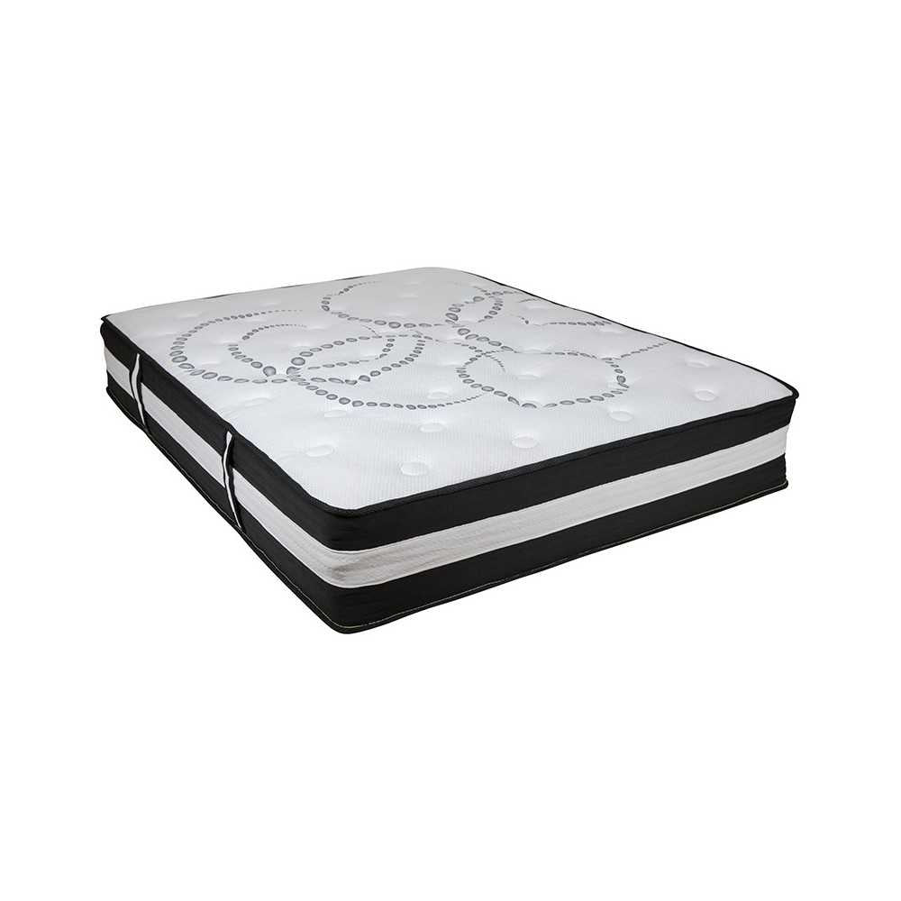Capri Comfortable Sleep Full 12 Inch CertiPUR-US Certified Foam Pocket Spring Mattress & 2 inch Gel Memory Foam Topper Bundle