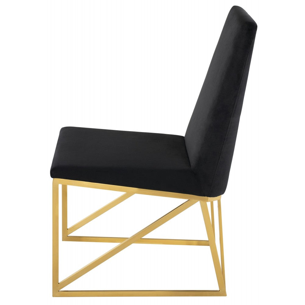 Caprice Black Fabric Dining Chair, HGTB588