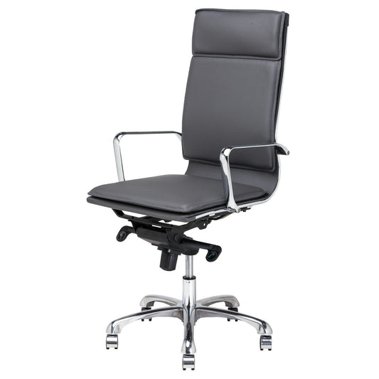 Carlo Gray Naugahyde Office Chair