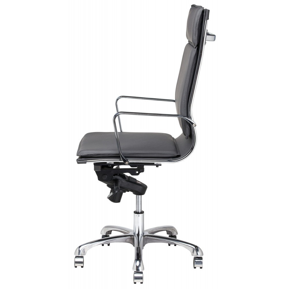 Carlo Gray Naugahyde Office Chair
