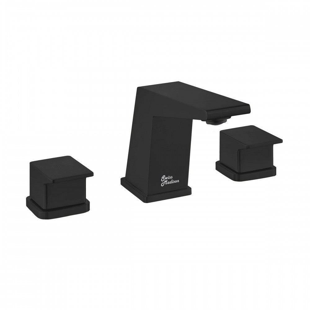 Carre 8 in. Widespread, 2-Handle, Bathroom Faucet in Matte Black