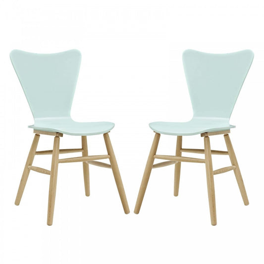 Cascade Dining Chair Set of 2, Light Blue