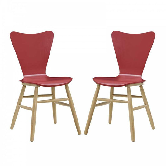 Cascade Dining Chair Set of 2, Red