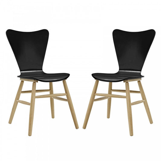 Cascade Dining Chair Set of 2, Black