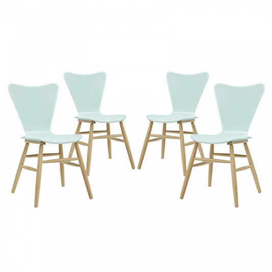 Cascade Dining Chair Set of 4, Light Blue