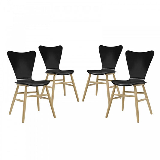 Cascade Dining Chair Set of 4, Black