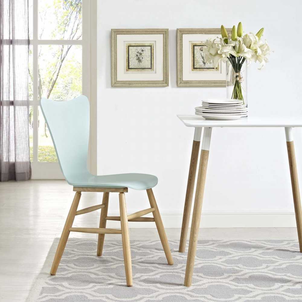 Cascade Wood Dining Chair, Light Blue