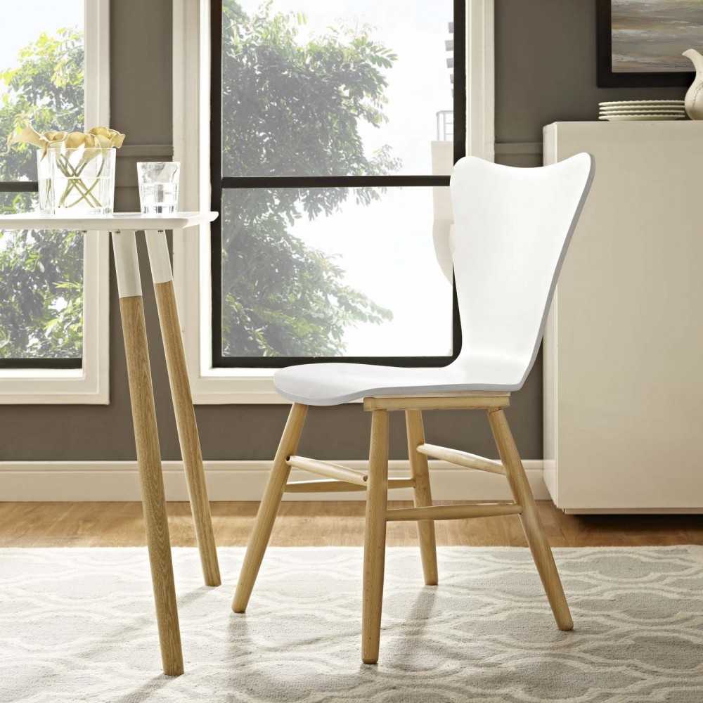 Cascade Wood Dining Chair, White