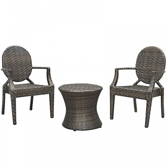 Casper 3 Piece Outdoor Patio Set, Brown