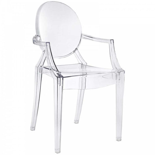 Casper Dining Armchair, Clear