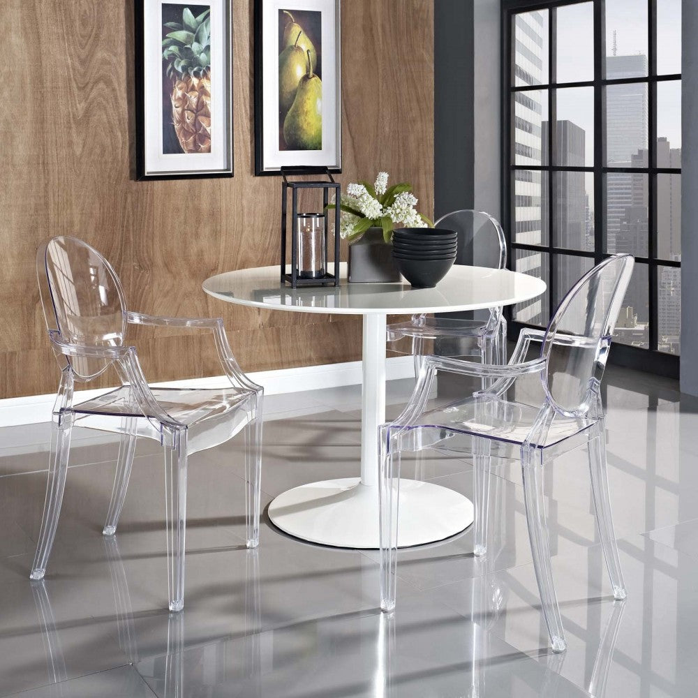 Casper Dining Armchair, Clear