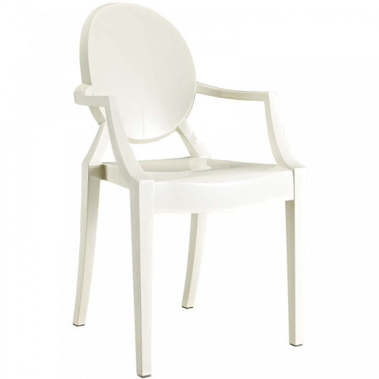 Casper Dining Armchair, White
