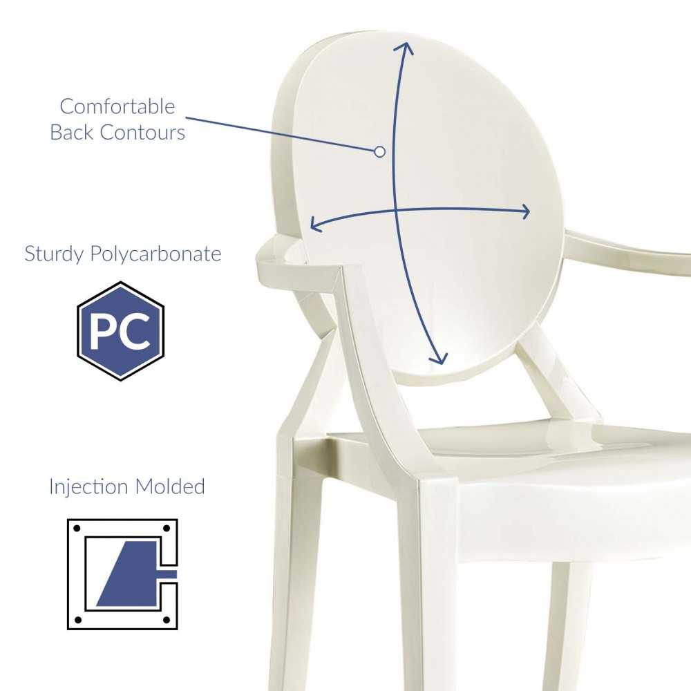 Casper Dining Armchair, White