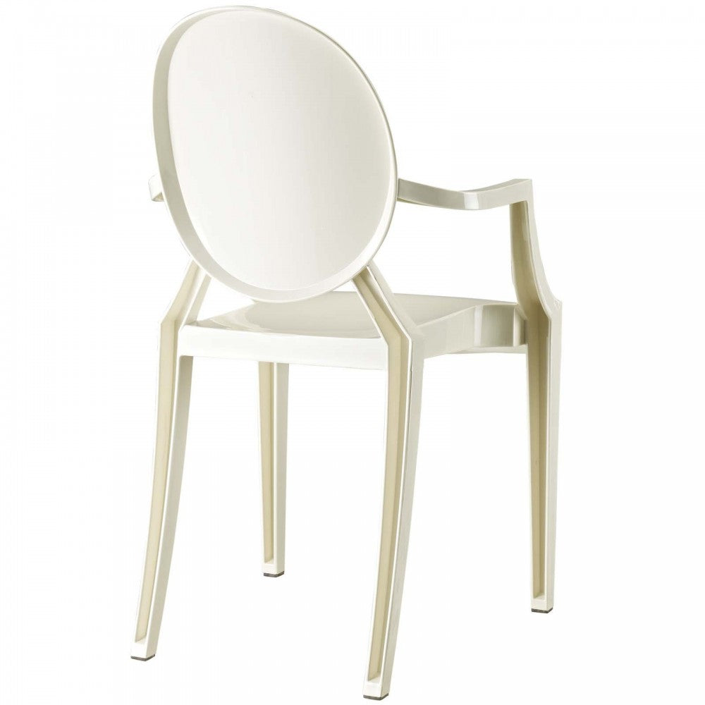 Casper Dining Armchair, White
